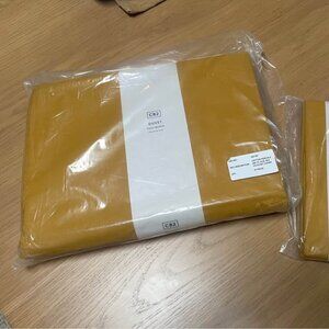CB2 Brand New Yellow Full/Queen Duvet Cover and Sham Covers